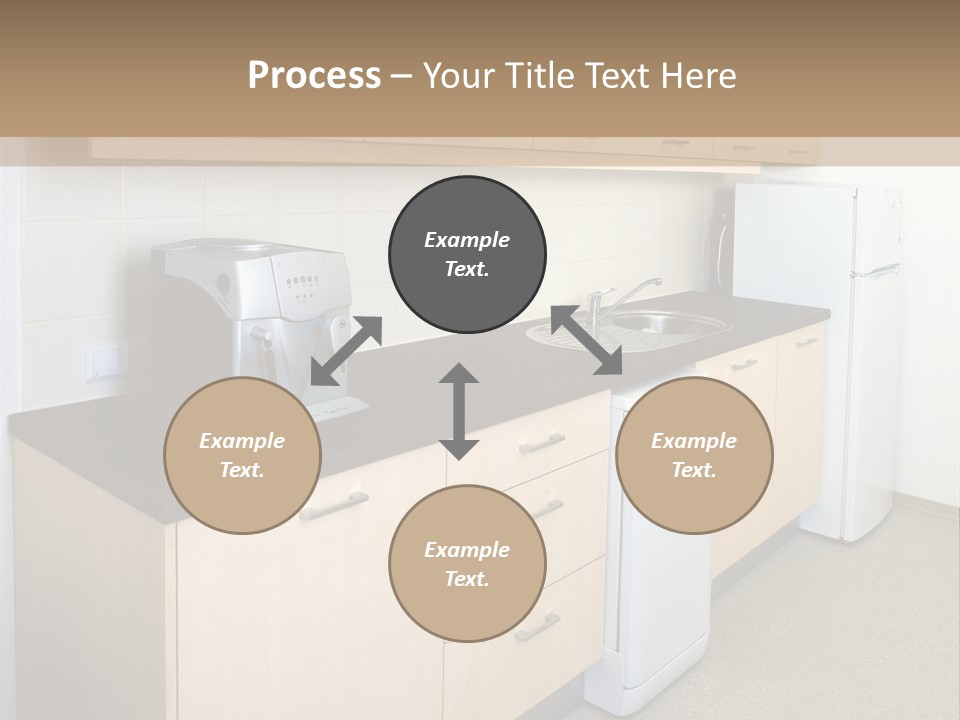 A Kitchen With A Microwave, Toaster, Toaster And Coffee Maker PowerPoint Template
