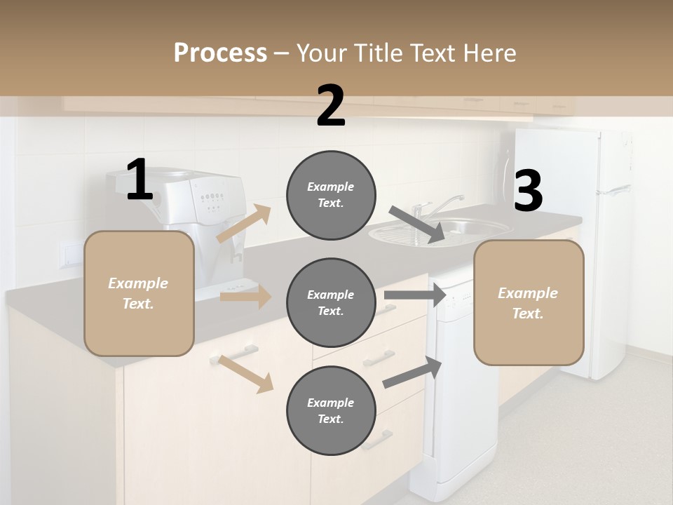 A Kitchen With A Microwave, Toaster, Toaster And Coffee Maker PowerPoint Template
