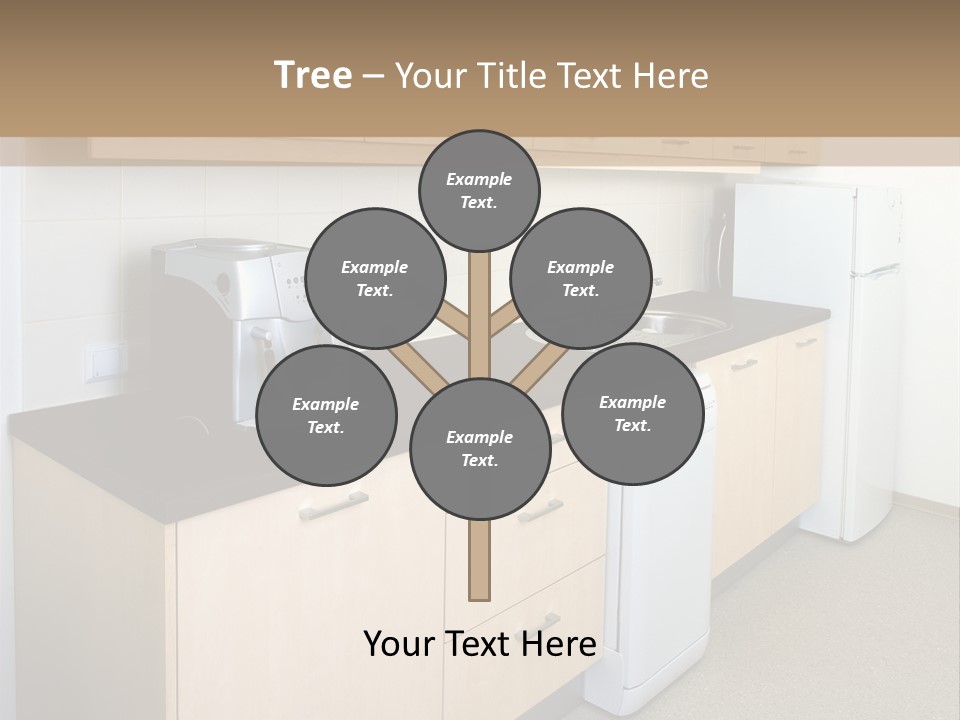 A Kitchen With A Microwave, Toaster, Toaster And Coffee Maker PowerPoint Template