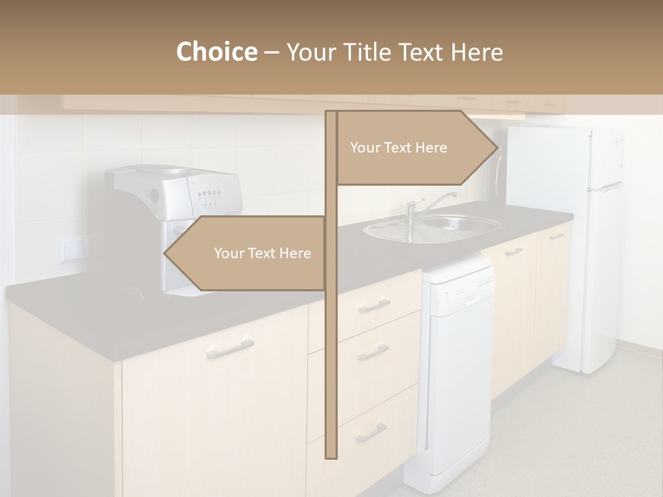 A Kitchen With A Microwave, Toaster, Toaster And Coffee Maker PowerPoint Template