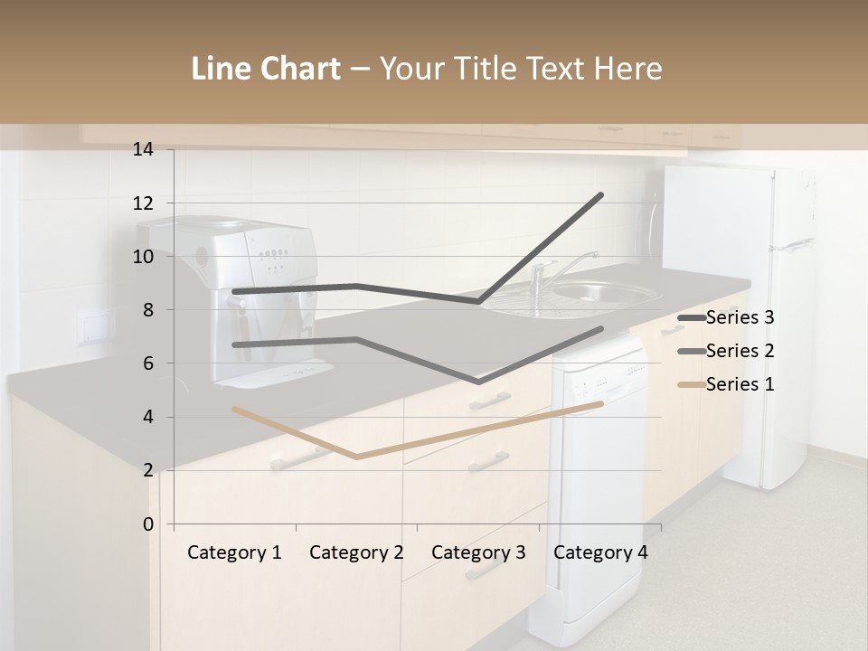 A Kitchen With A Microwave, Toaster, Toaster And Coffee Maker PowerPoint Template