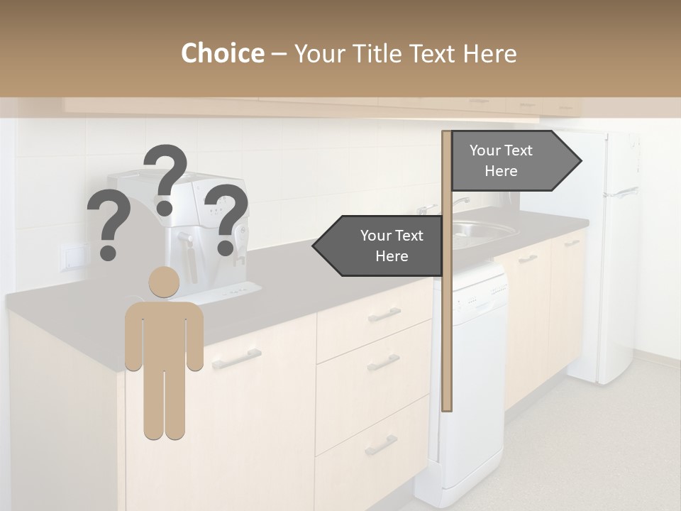 A Kitchen With A Microwave, Toaster, Toaster And Coffee Maker PowerPoint Template