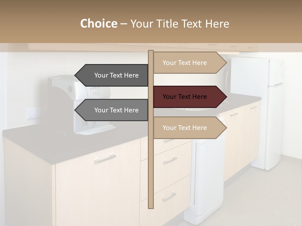 A Kitchen With A Microwave, Toaster, Toaster And Coffee Maker PowerPoint Template