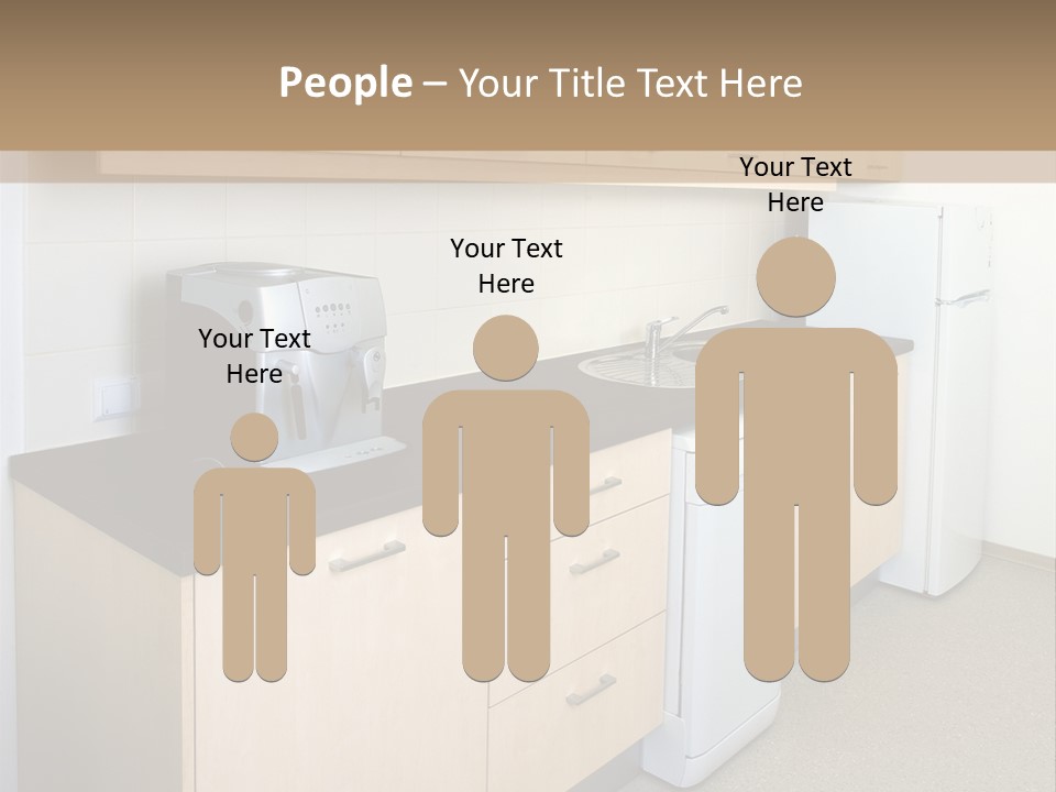 A Kitchen With A Microwave, Toaster, Toaster And Coffee Maker PowerPoint Template