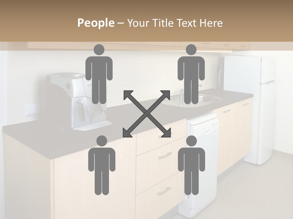 A Kitchen With A Microwave, Toaster, Toaster And Coffee Maker PowerPoint Template