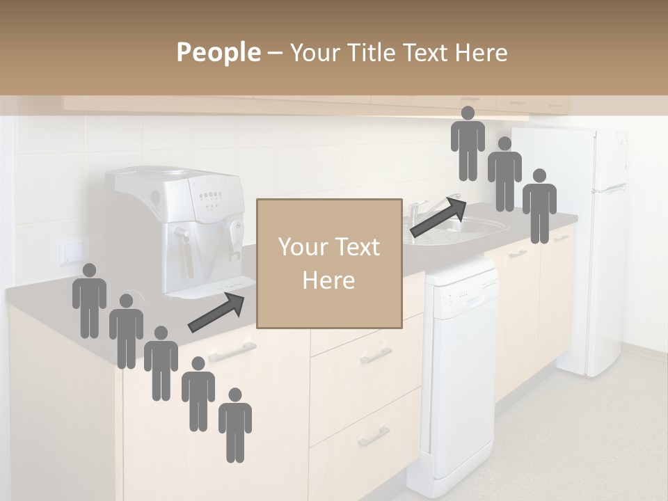 A Kitchen With A Microwave, Toaster, Toaster And Coffee Maker PowerPoint Template