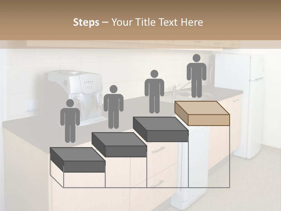A Kitchen With A Microwave, Toaster, Toaster And Coffee Maker PowerPoint Template