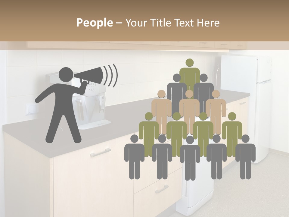 A Kitchen With A Microwave, Toaster, Toaster And Coffee Maker PowerPoint Template