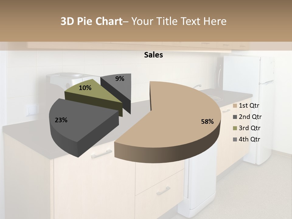 A Kitchen With A Microwave, Toaster, Toaster And Coffee Maker PowerPoint Template
