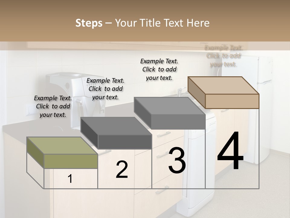 A Kitchen With A Microwave, Toaster, Toaster And Coffee Maker PowerPoint Template