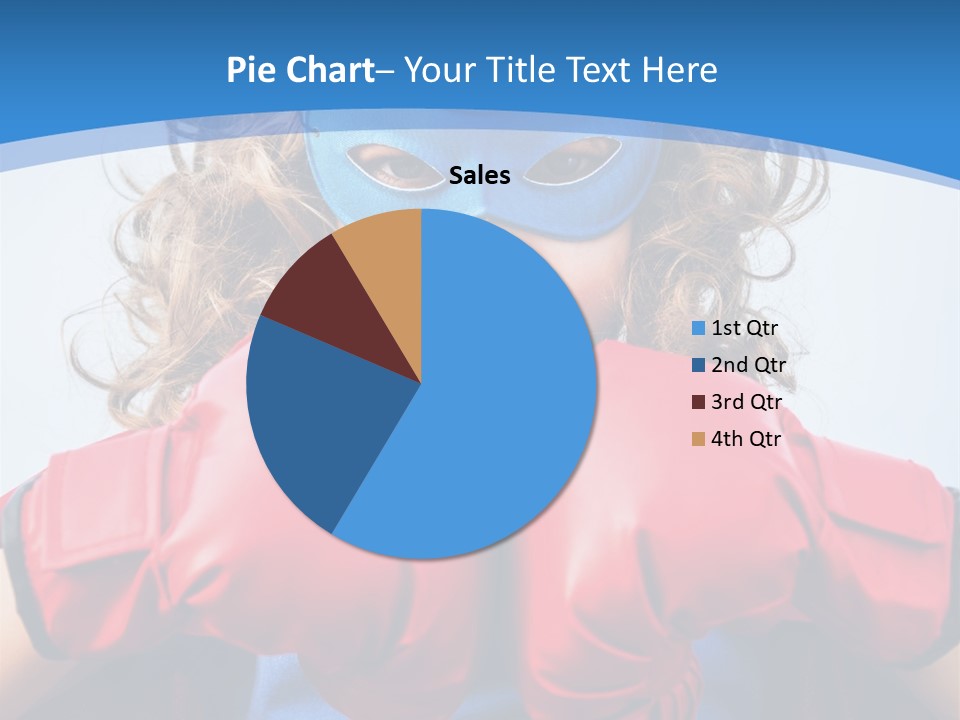 A Little Girl Wearing A Blue Mask And Red Boxing Gloves PowerPoint Template