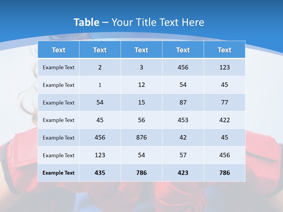 A Little Girl Wearing A Blue Mask And Red Boxing Gloves PowerPoint Template