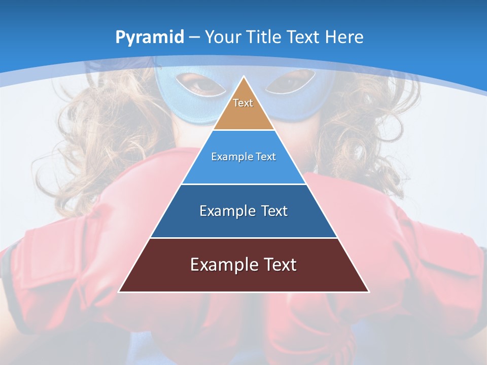 A Little Girl Wearing A Blue Mask And Red Boxing Gloves PowerPoint Template