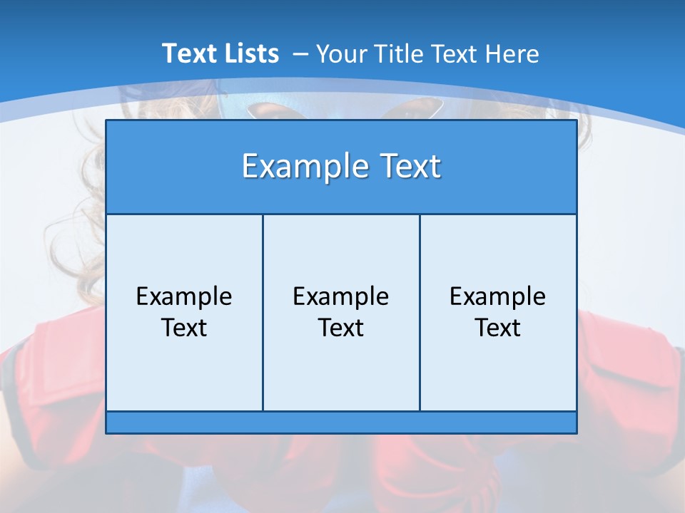 A Little Girl Wearing A Blue Mask And Red Boxing Gloves PowerPoint Template