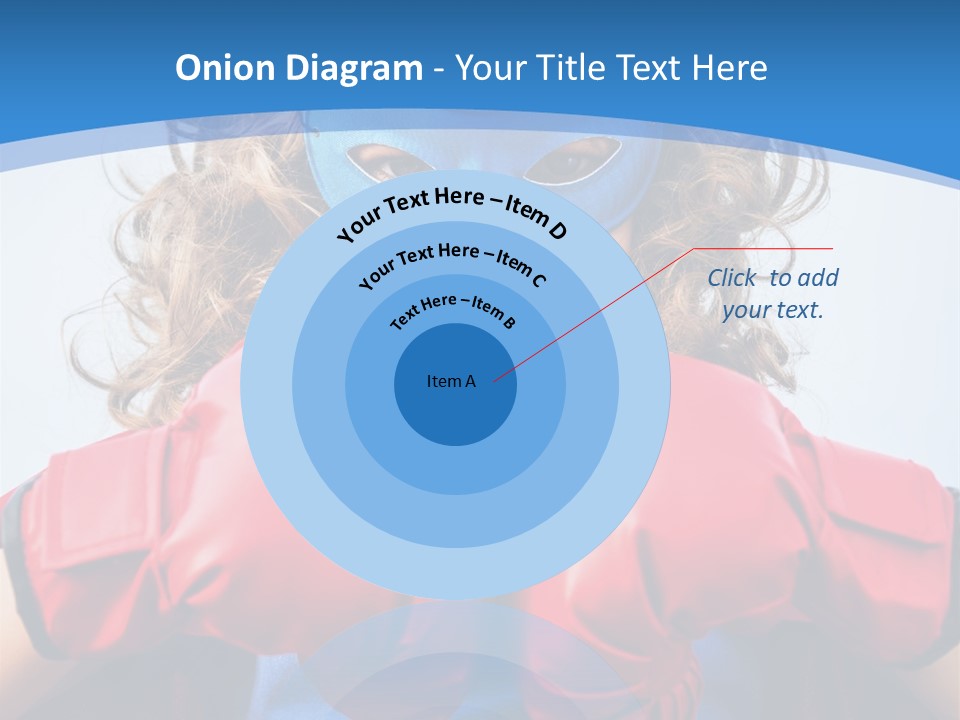 A Little Girl Wearing A Blue Mask And Red Boxing Gloves PowerPoint Template