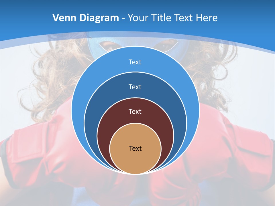 A Little Girl Wearing A Blue Mask And Red Boxing Gloves PowerPoint Template