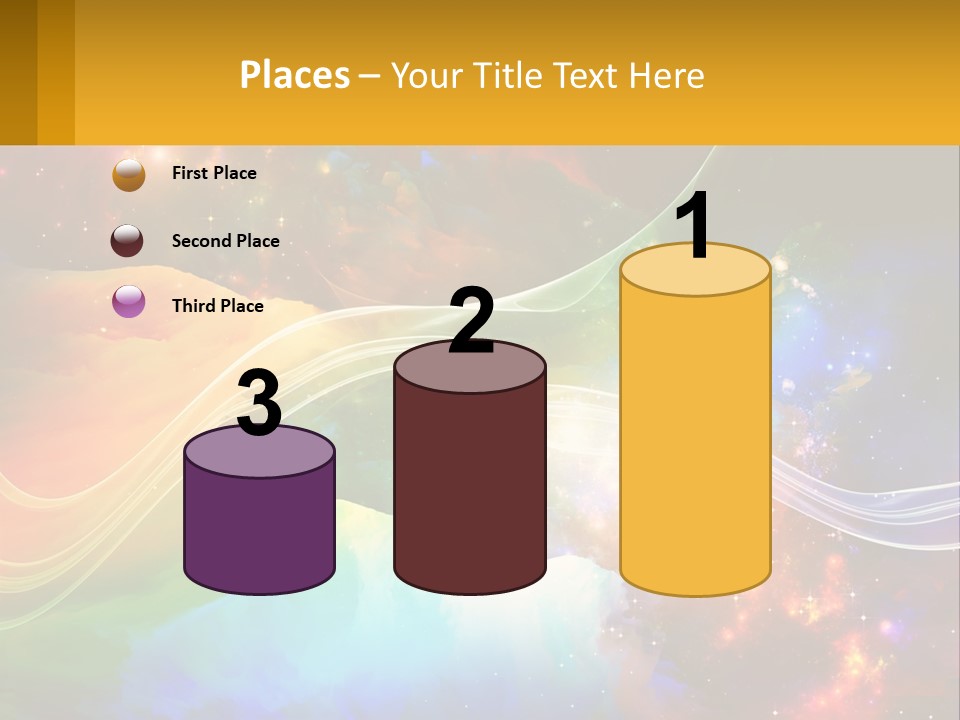 A Colorful Abstract Background With Stars And Clouds PowerPoint Template