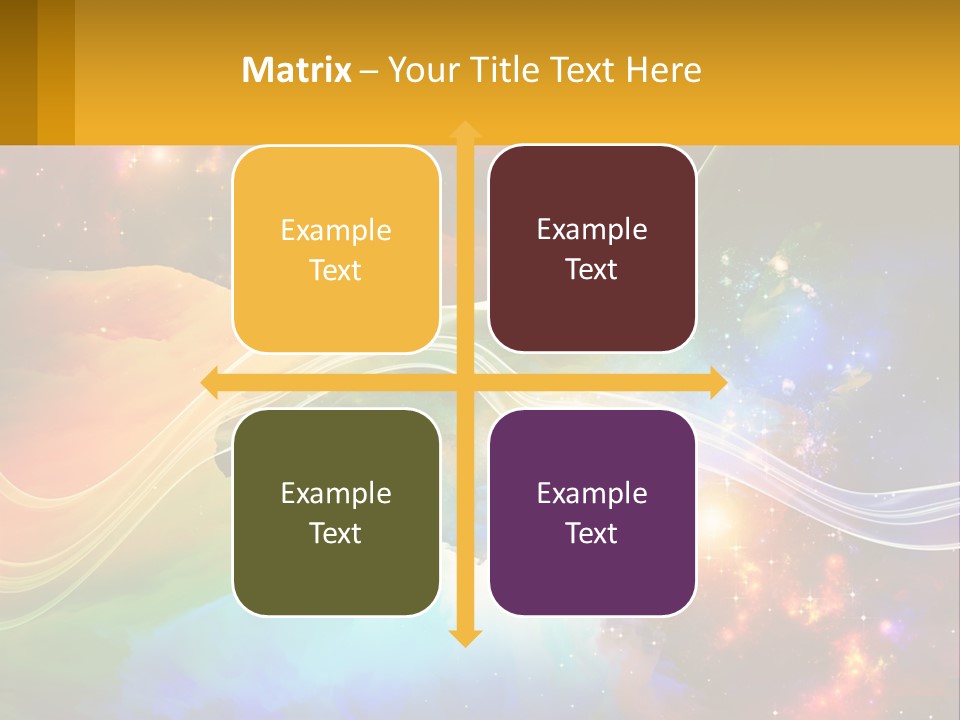 A Colorful Abstract Background With Stars And Clouds PowerPoint Template