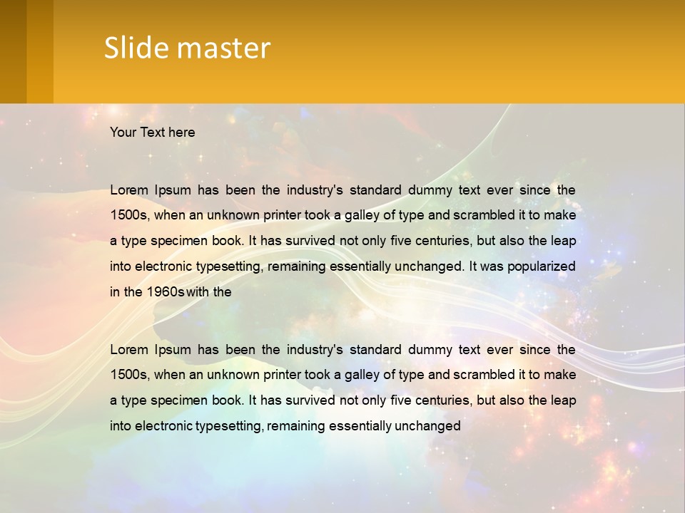 A Colorful Abstract Background With Stars And Clouds PowerPoint Template