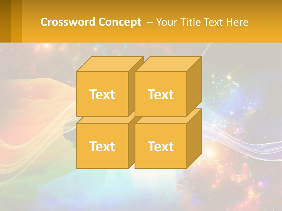 A Colorful Abstract Background With Stars And Clouds PowerPoint Template