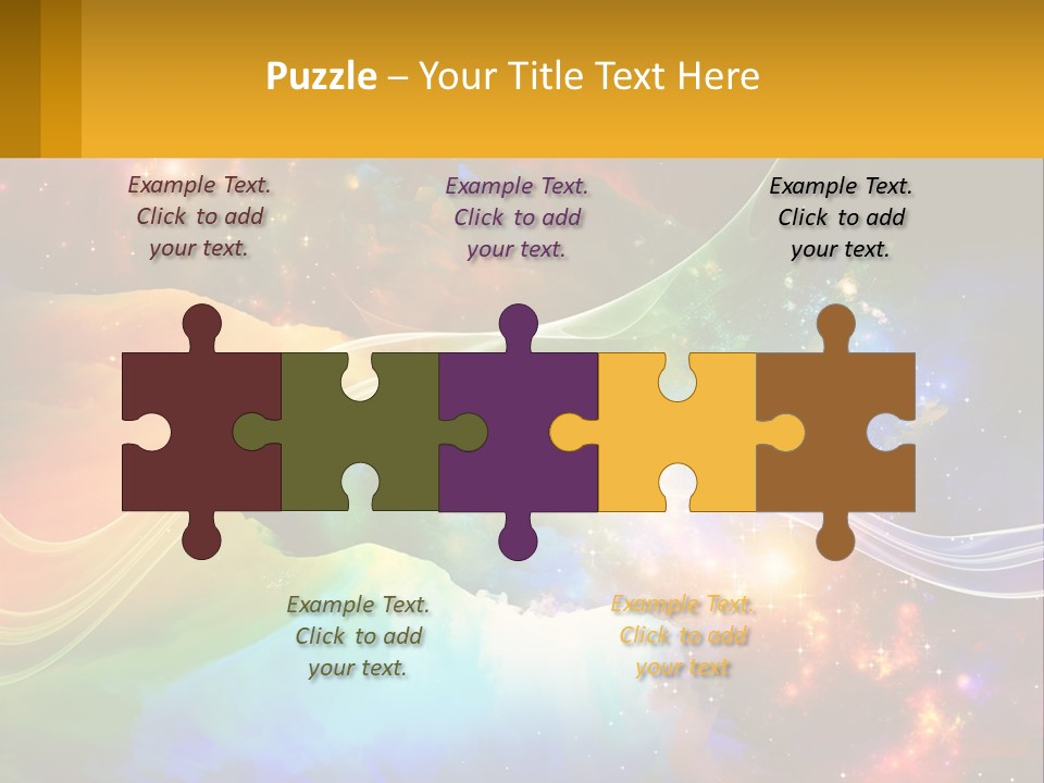 A Colorful Abstract Background With Stars And Clouds PowerPoint Template