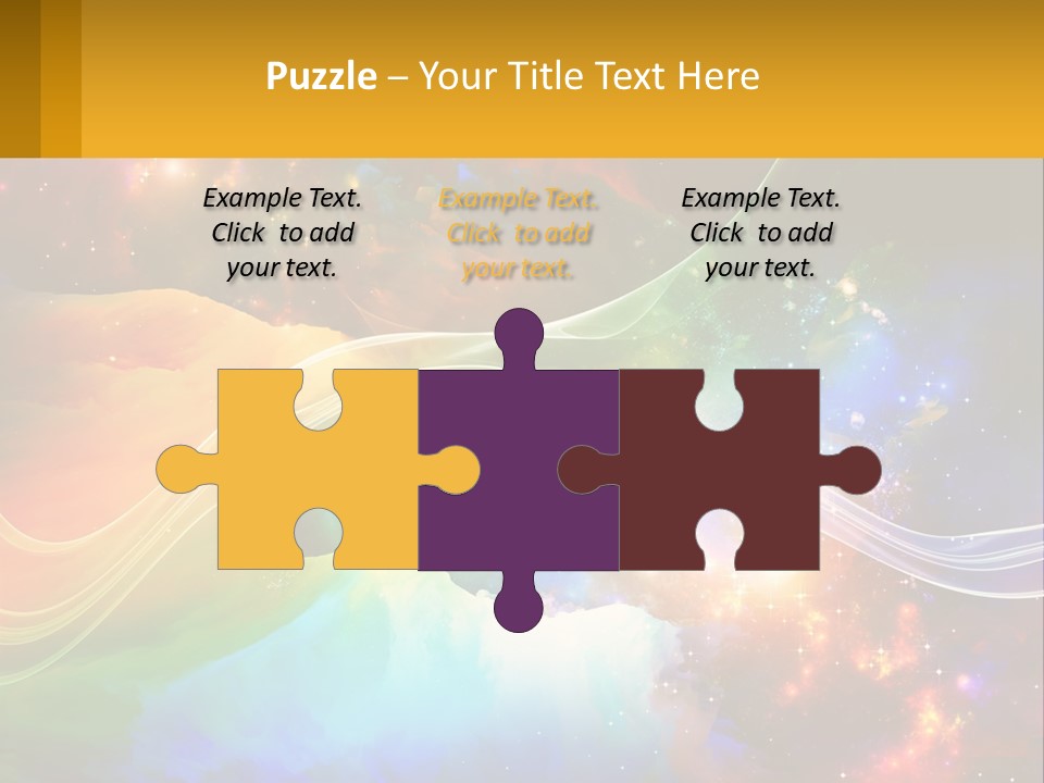 A Colorful Abstract Background With Stars And Clouds PowerPoint Template