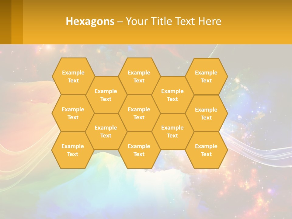 A Colorful Abstract Background With Stars And Clouds PowerPoint Template