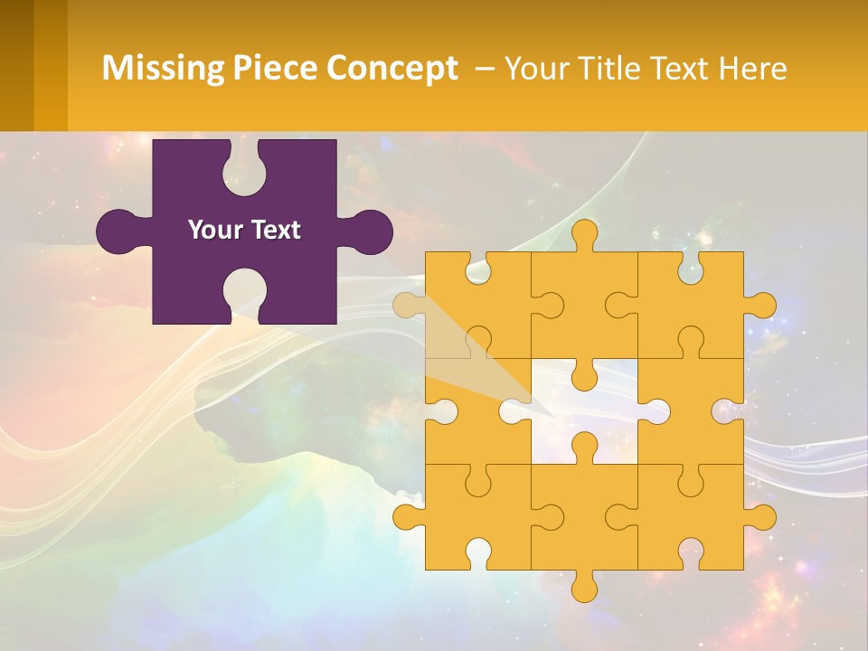 A Colorful Abstract Background With Stars And Clouds PowerPoint Template