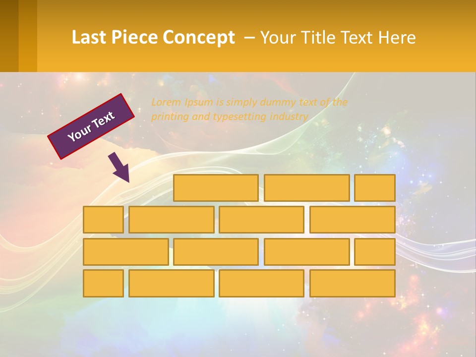 A Colorful Abstract Background With Stars And Clouds PowerPoint Template