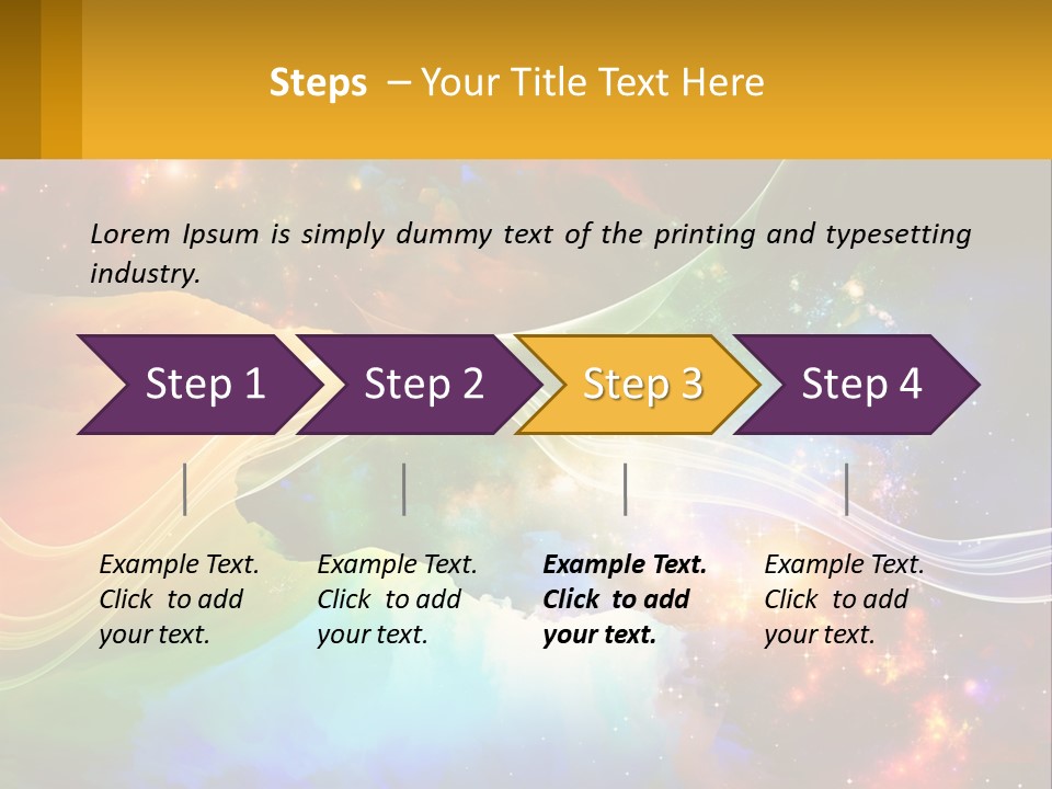 A Colorful Abstract Background With Stars And Clouds PowerPoint Template