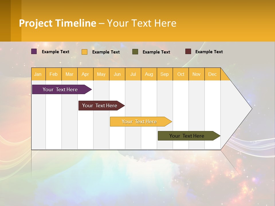 A Colorful Abstract Background With Stars And Clouds PowerPoint Template