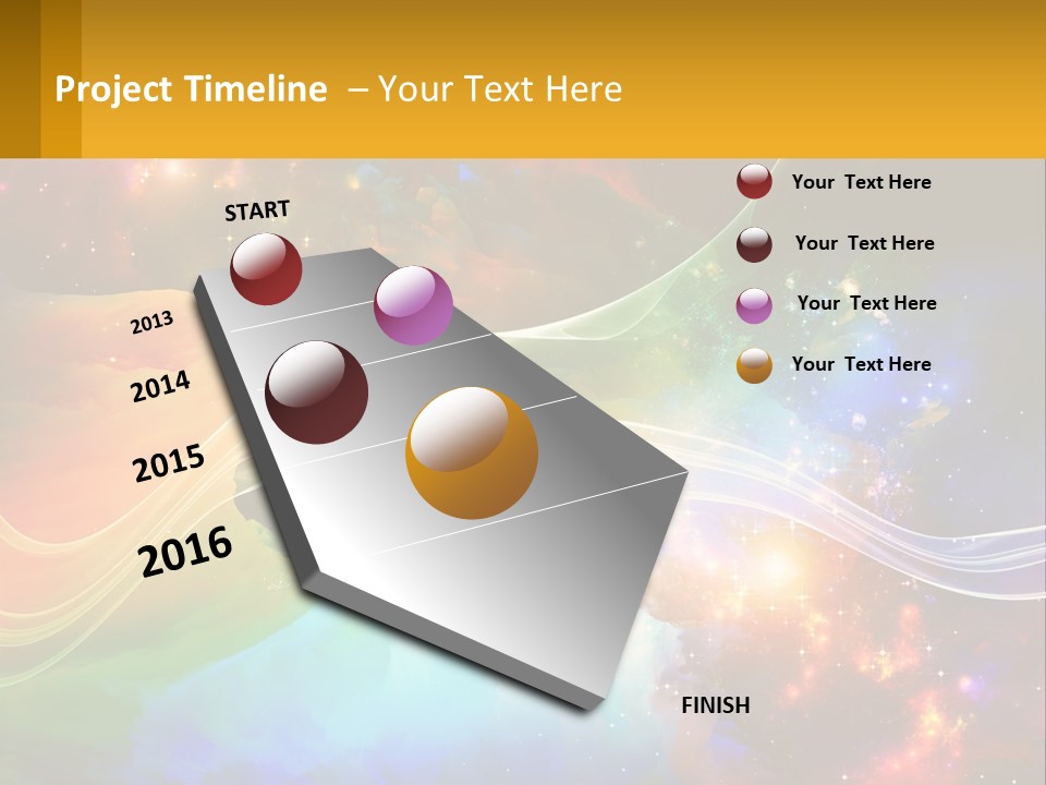 A Colorful Abstract Background With Stars And Clouds PowerPoint Template