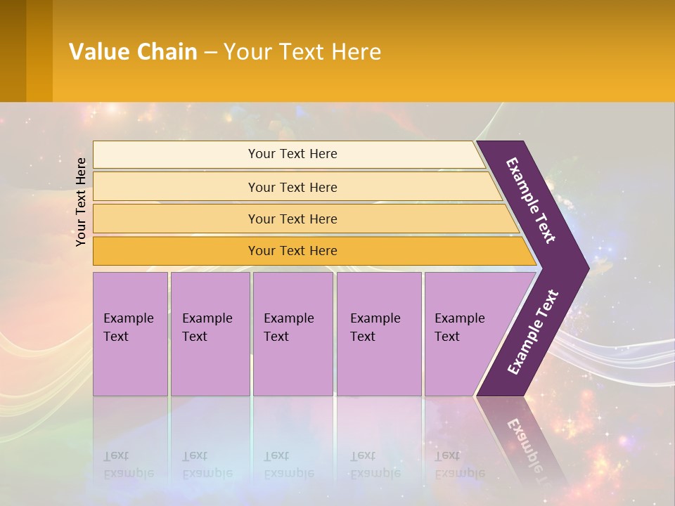 A Colorful Abstract Background With Stars And Clouds PowerPoint Template