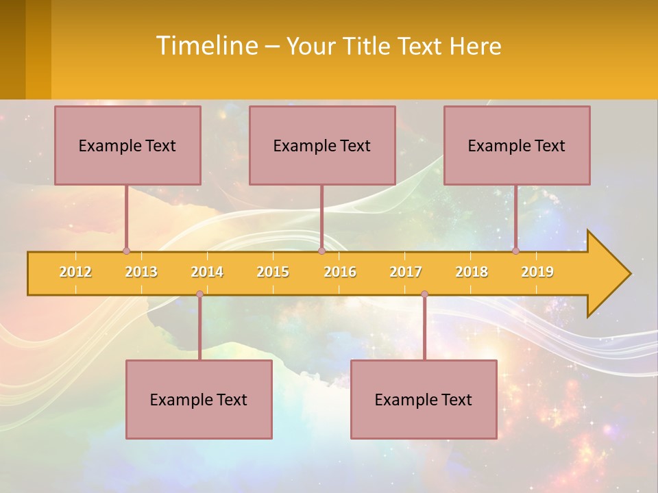 A Colorful Abstract Background With Stars And Clouds PowerPoint Template