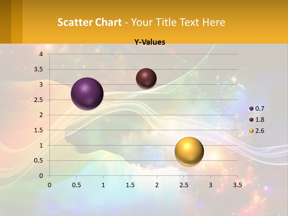 A Colorful Abstract Background With Stars And Clouds PowerPoint Template