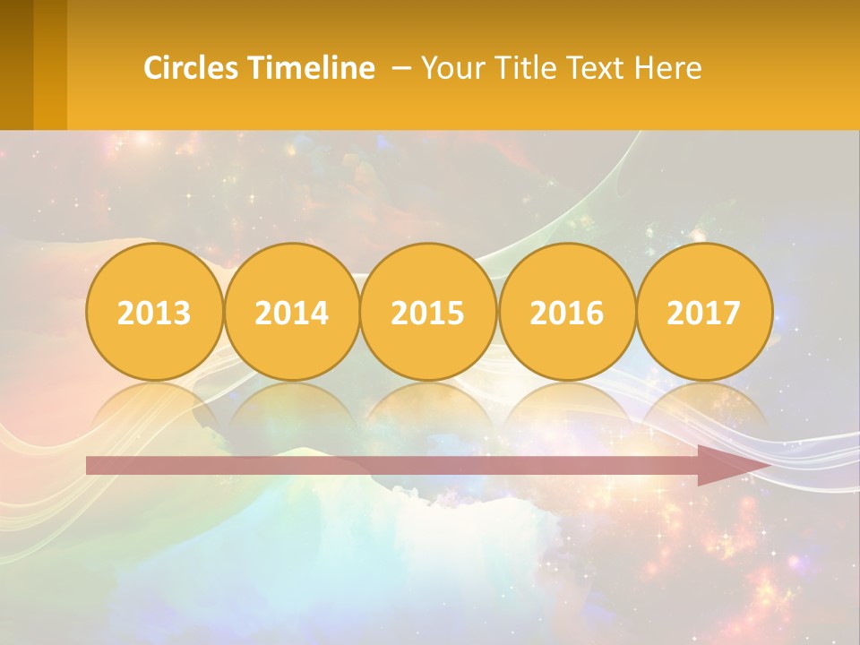 A Colorful Abstract Background With Stars And Clouds PowerPoint Template