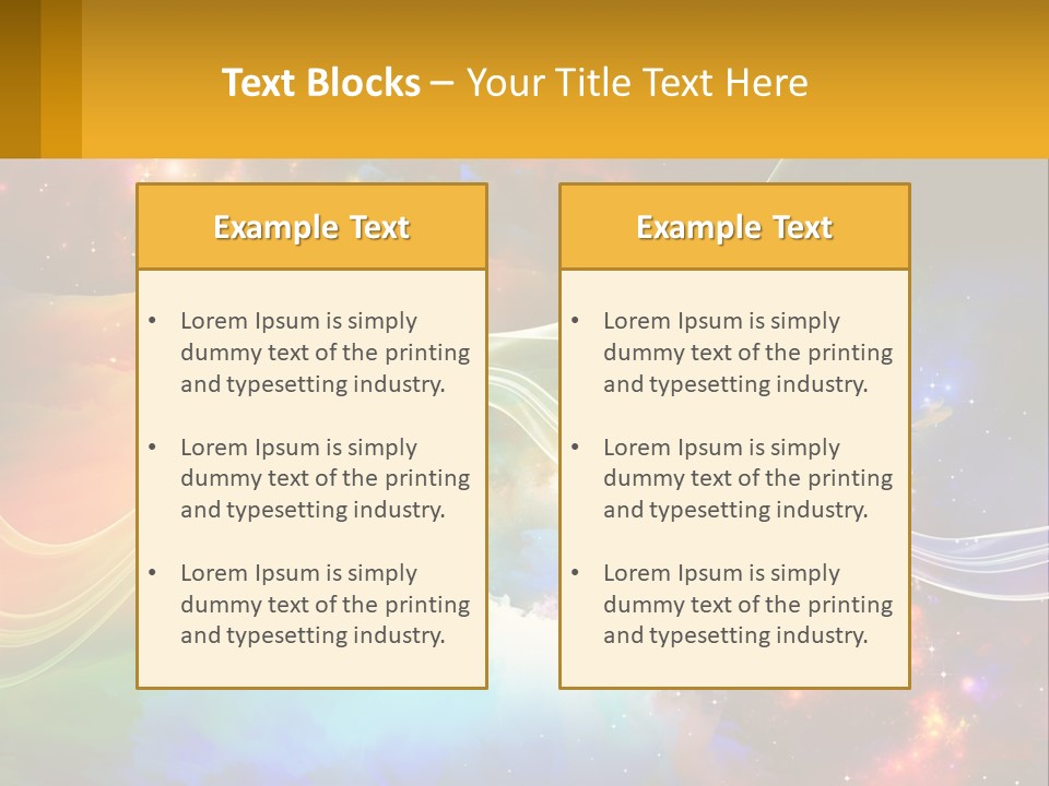 A Colorful Abstract Background With Stars And Clouds PowerPoint Template