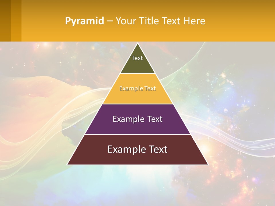 A Colorful Abstract Background With Stars And Clouds PowerPoint Template