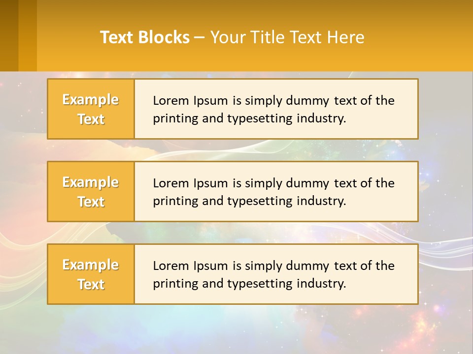 A Colorful Abstract Background With Stars And Clouds PowerPoint Template