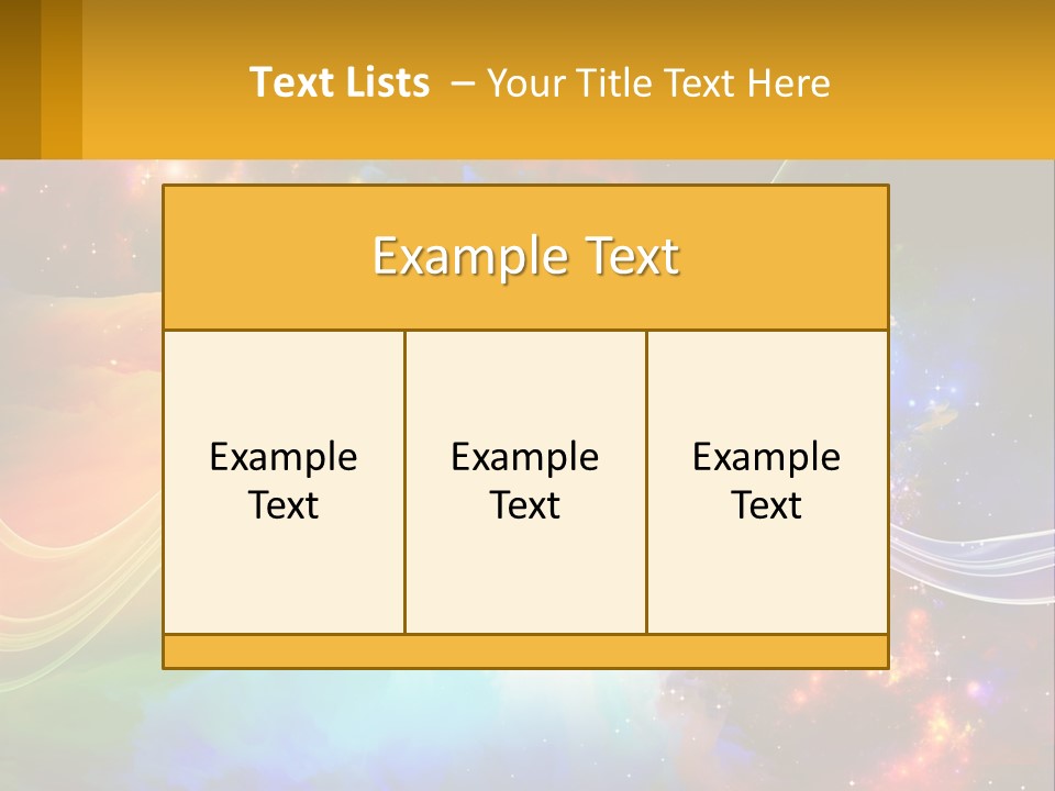 A Colorful Abstract Background With Stars And Clouds PowerPoint Template