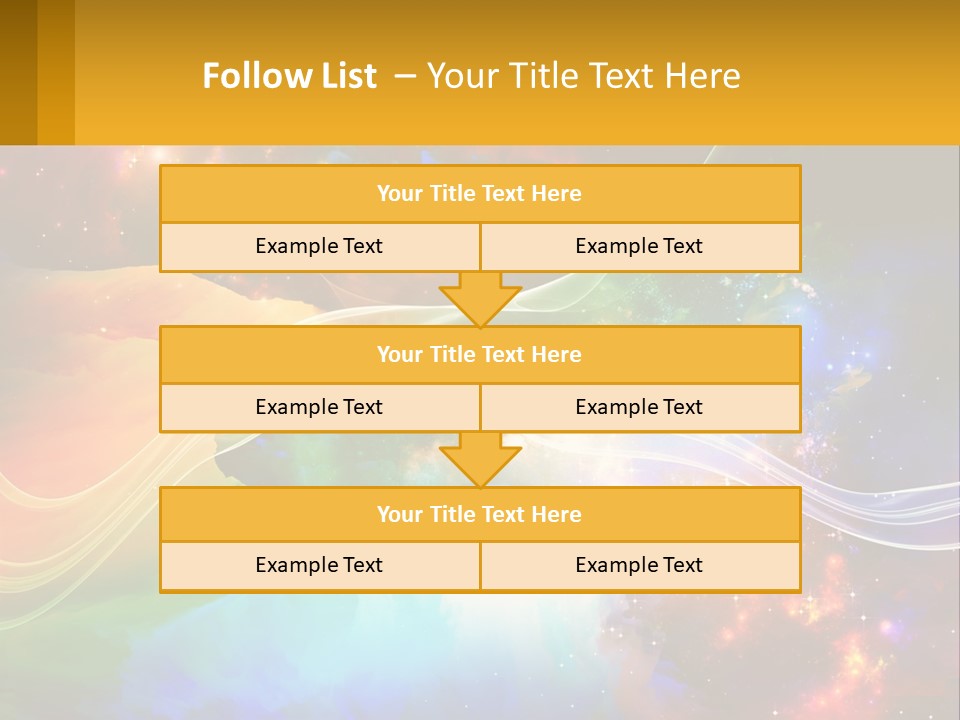 A Colorful Abstract Background With Stars And Clouds PowerPoint Template