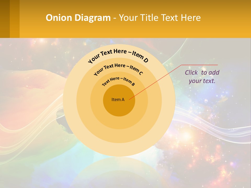 A Colorful Abstract Background With Stars And Clouds PowerPoint Template