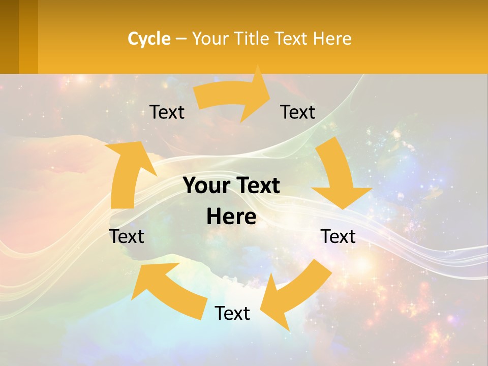 A Colorful Abstract Background With Stars And Clouds PowerPoint Template