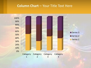 A Colorful Abstract Background With Stars And Clouds PowerPoint Template