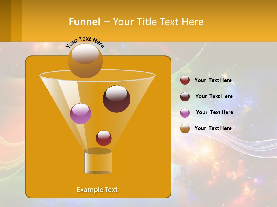 A Colorful Abstract Background With Stars And Clouds PowerPoint Template