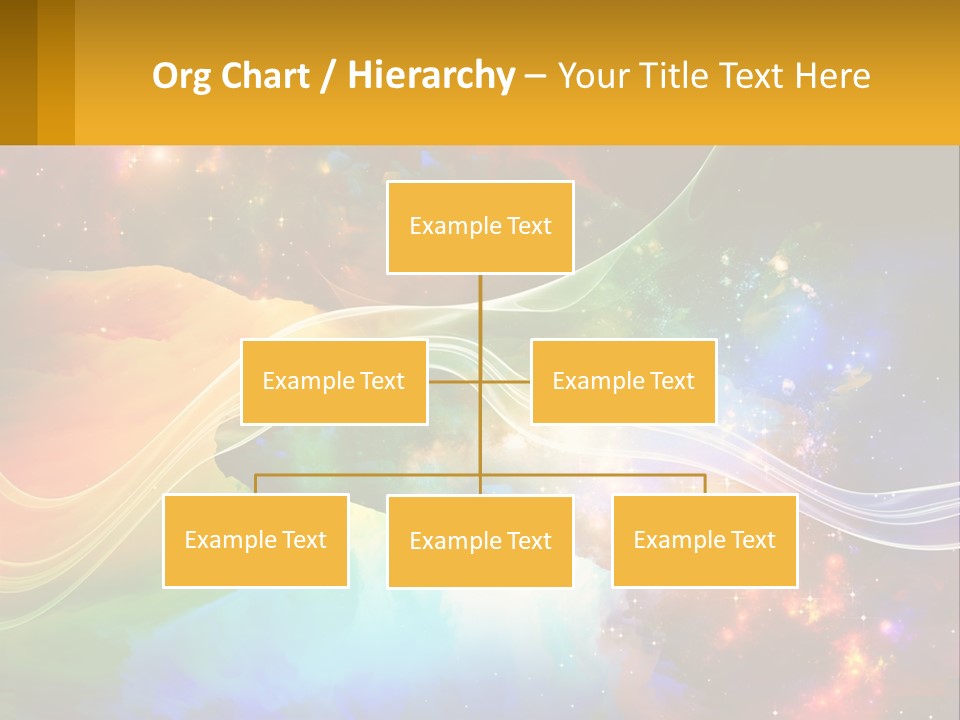 A Colorful Abstract Background With Stars And Clouds PowerPoint Template