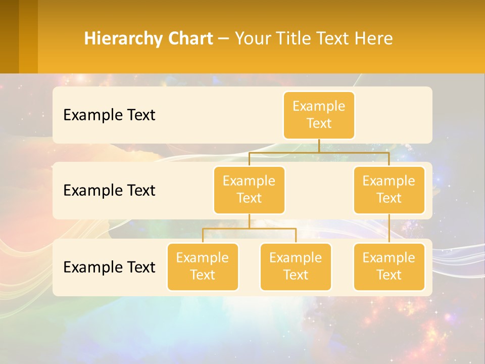 A Colorful Abstract Background With Stars And Clouds PowerPoint Template