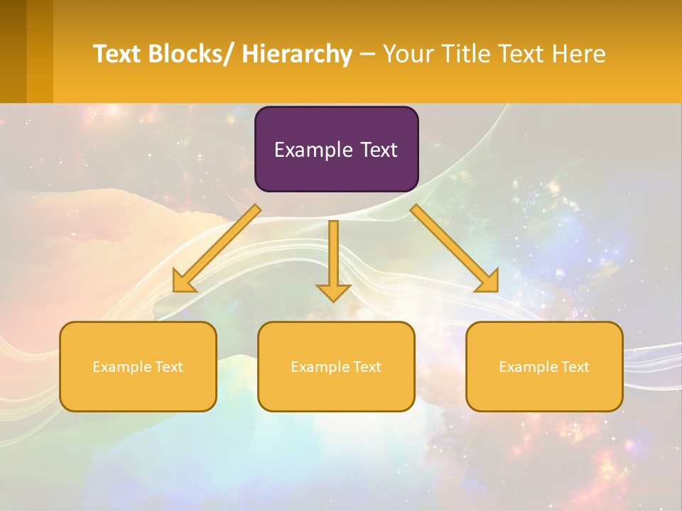 A Colorful Abstract Background With Stars And Clouds PowerPoint Template