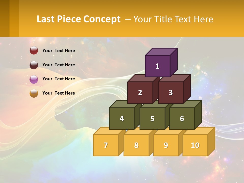 A Colorful Abstract Background With Stars And Clouds PowerPoint Template