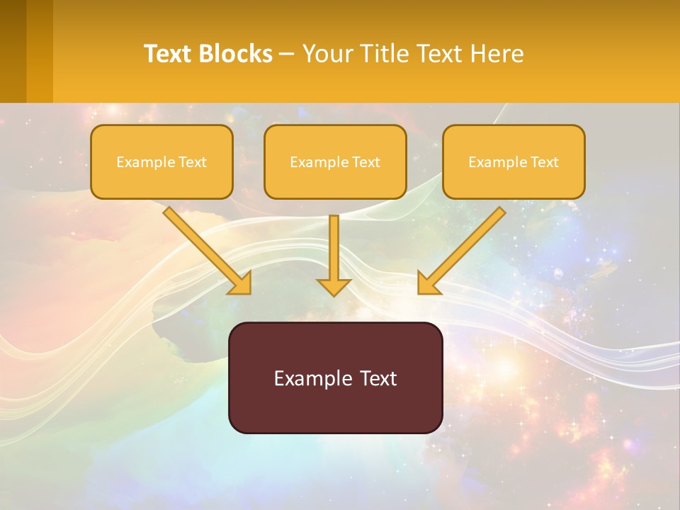 A Colorful Abstract Background With Stars And Clouds PowerPoint Template